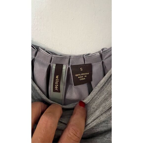 Wilster Gathered Beautiful gray tank blouse new with tags womens size S - Picture 4 of 10